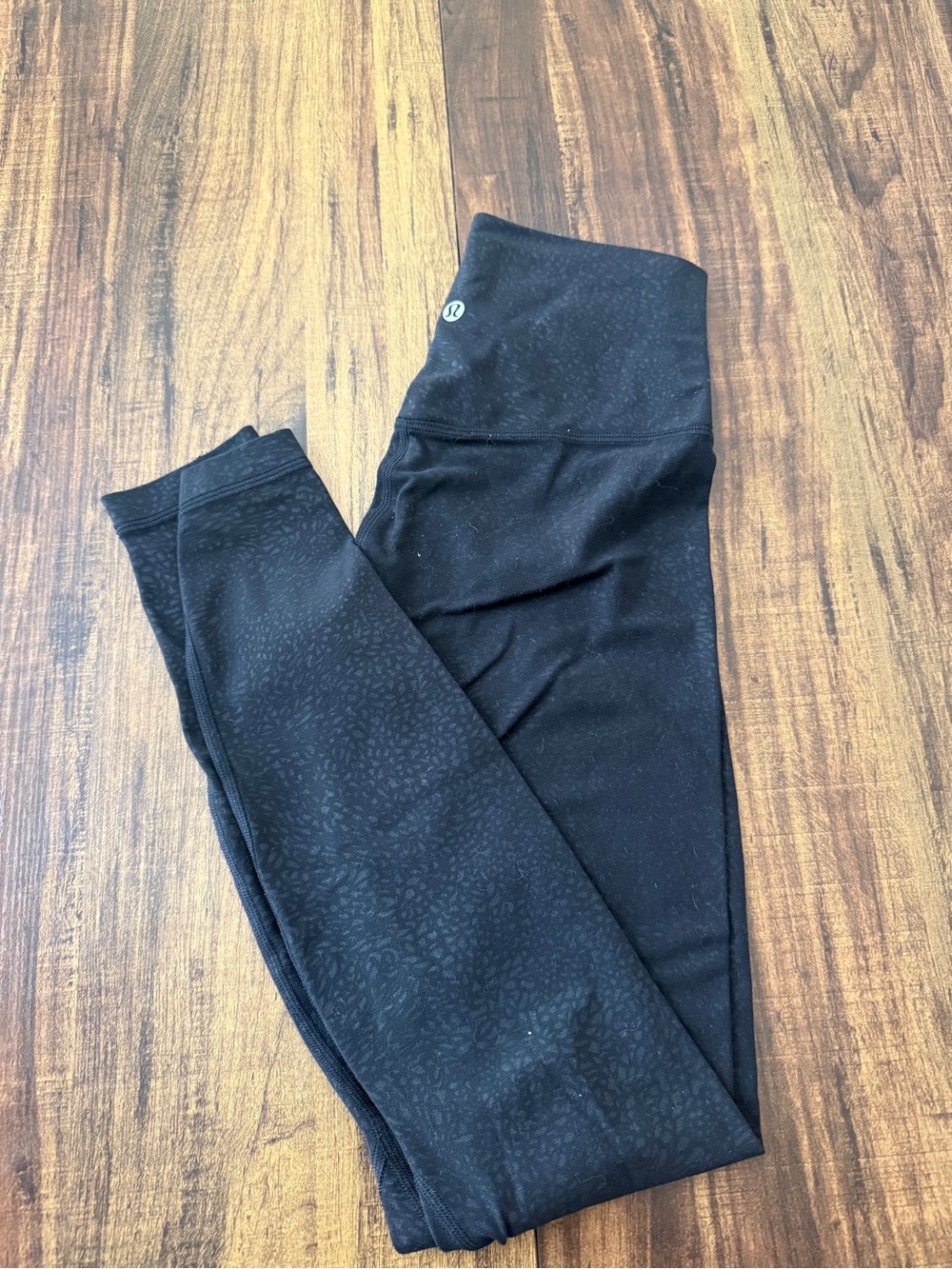 lululemon athletica Black Subtle Print High-Rise Leggings